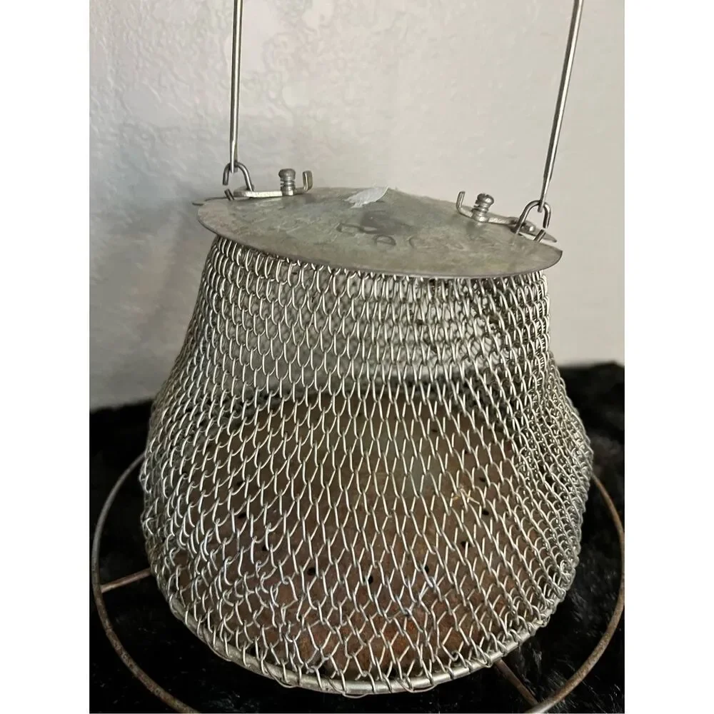 Vintage Nono no no Bird Feeder Metal Mesh Hanging Feeder